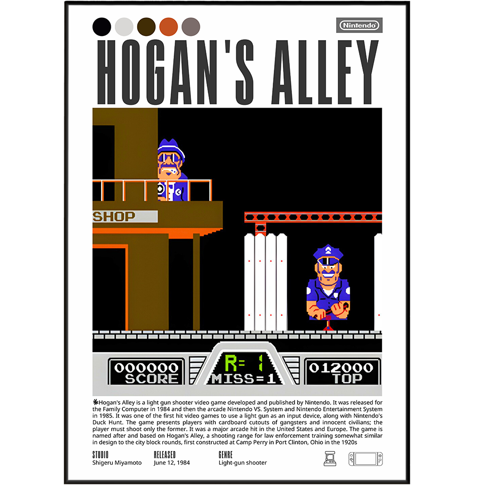 Hogan’s Alley Video Game Poster