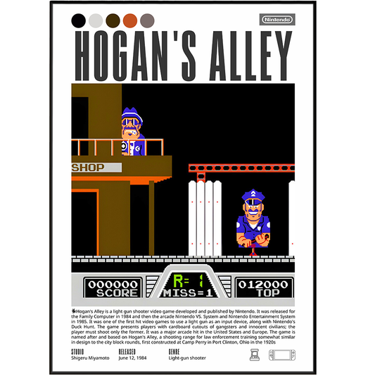 Hogan’s Alley Video Game Poster