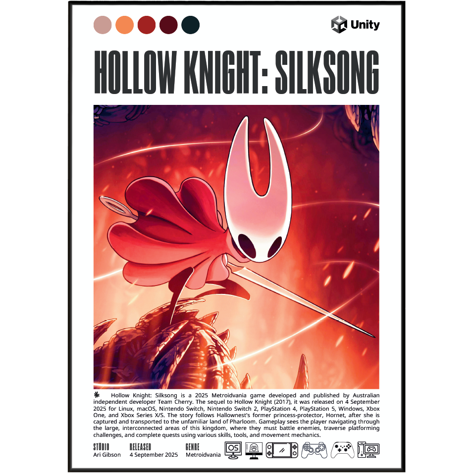 Hollow Knight: Silksong Video Game Posters