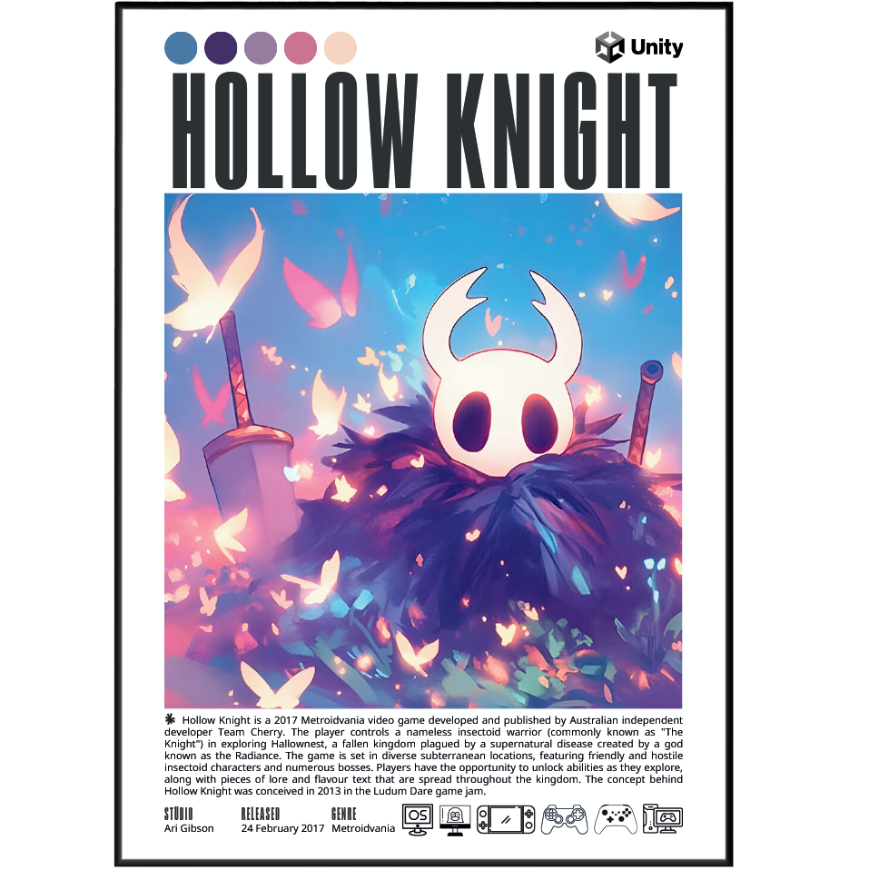 Hollow Knight Video Game Poster