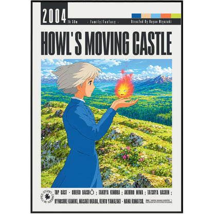 Howl's Moving Castle (2004) Film Poster UK | Studio Ghibli Anime Wall Art Print