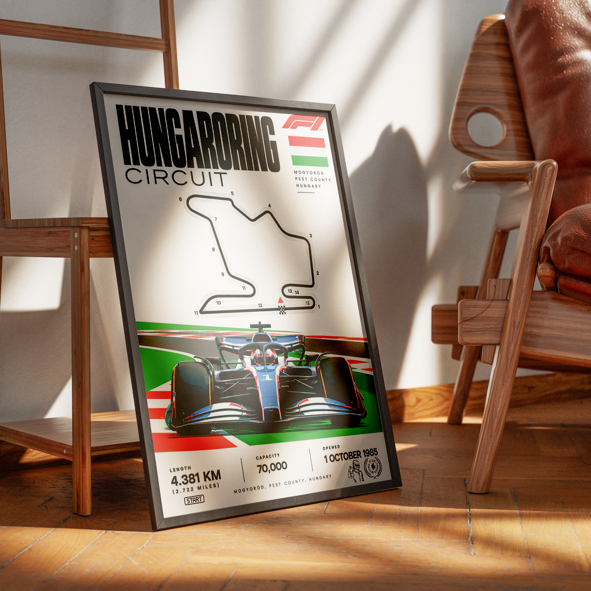 Hungaroring F1 Track Poster – Hungarian Grand Prix Wall Art - 98 Types Studio
