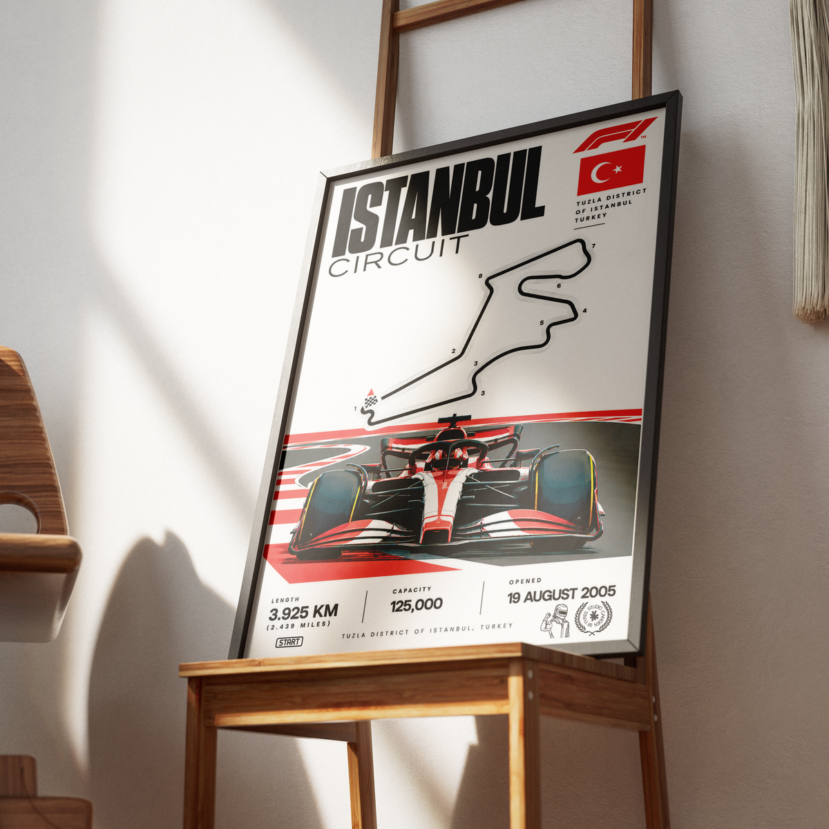 Istanbul Park Turkish Grand Prix F1 track poster by 98types
