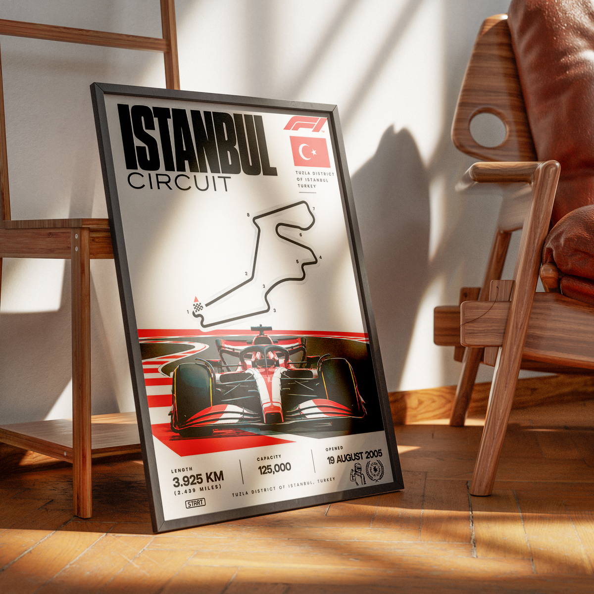 Istanbul Park Turkish Grand Prix F1 track poster by 98types