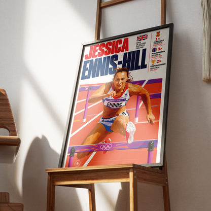 Jessica Ennis-Hill athletics poster wall art print by 98types