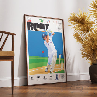 Joe Root cricket poster wall art print by 98types