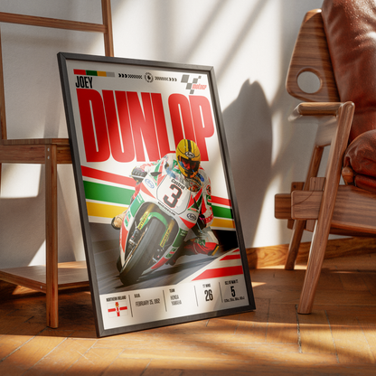 Joey Dunlop King of the Mountain Isle of Man TT legend poster