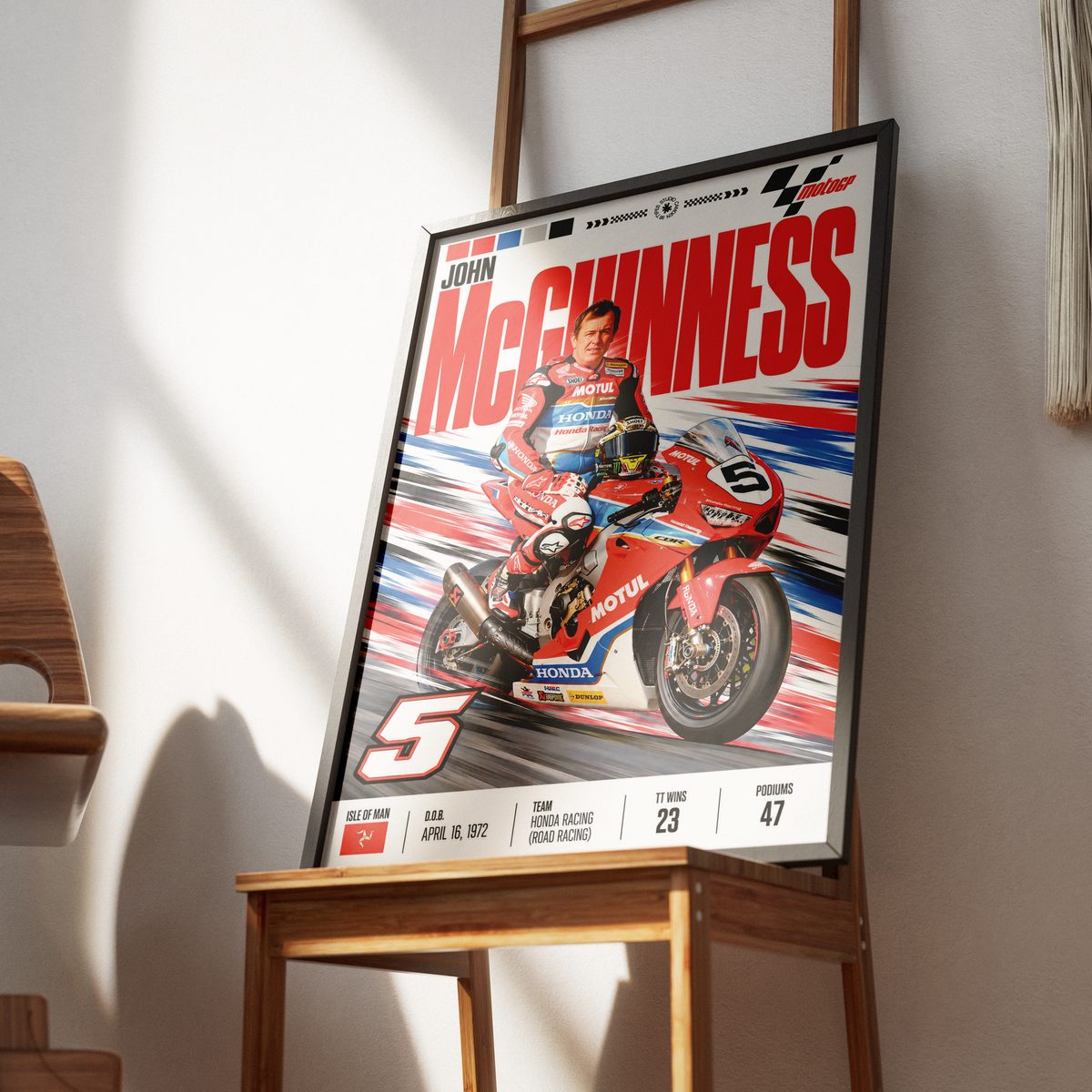 John McGuinness Morecambe Missile Isle of Man TT poster