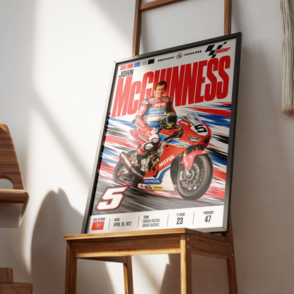 John McGuinness Morecambe Missile Isle of Man TT poster