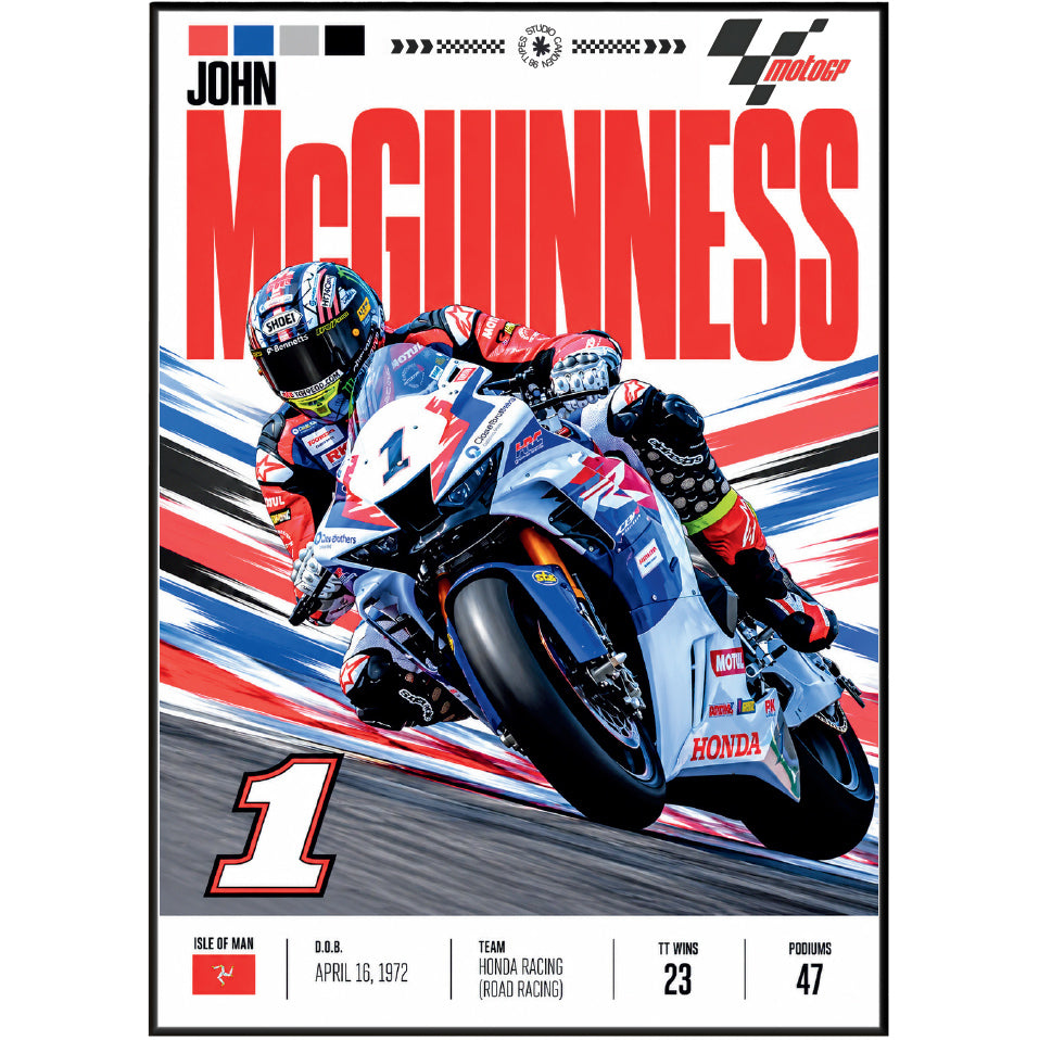 John McGuinness Morecambe Missile Isle of Man TT poster