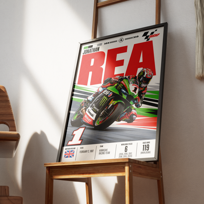 Jonathan Rea 6x World Superbike champion Kawasaki poster