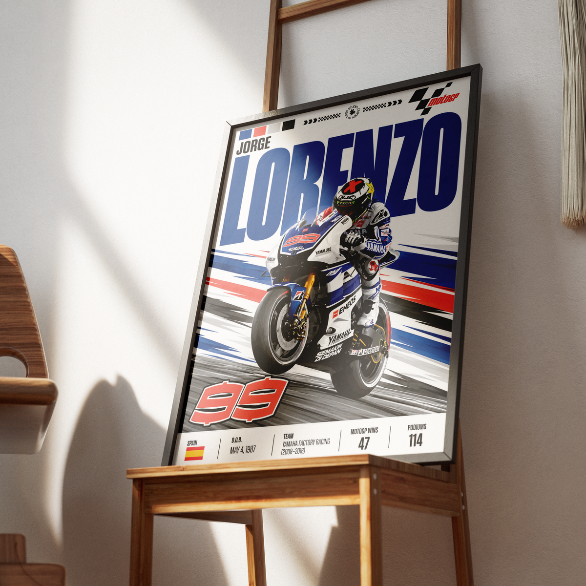 Jorge Lorenzo #99 MotoGP world champion poster by 98types