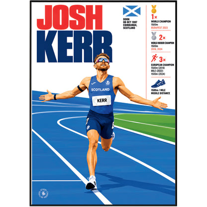 Josh Kerr athletics poster wall art print by 98types