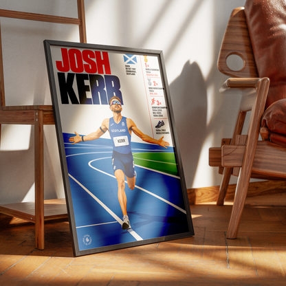 Josh Kerr athletics poster wall art print by 98types