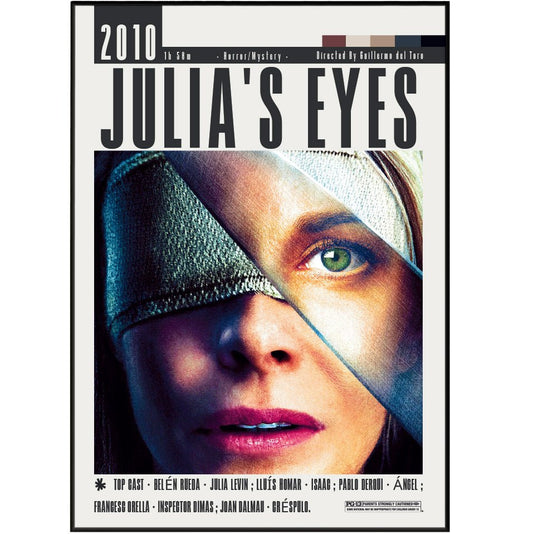 Julia's Eyes 2010 horror film poster — Belén Rueda Spanish supernatural thriller wall art print UK
