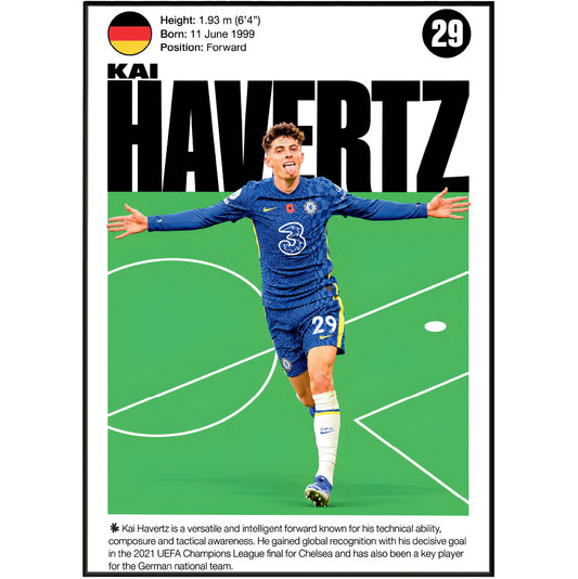 Kai Havertz football poster – Kai Havertz Chelsea Celebration Poster (1) – 98types