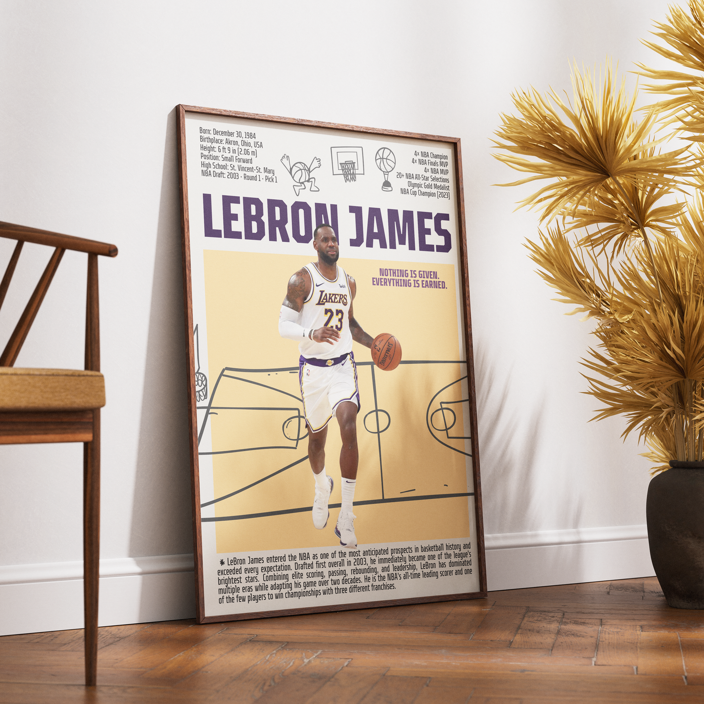 LeBron James Basketball Poster | King James Wall Art Print UK
