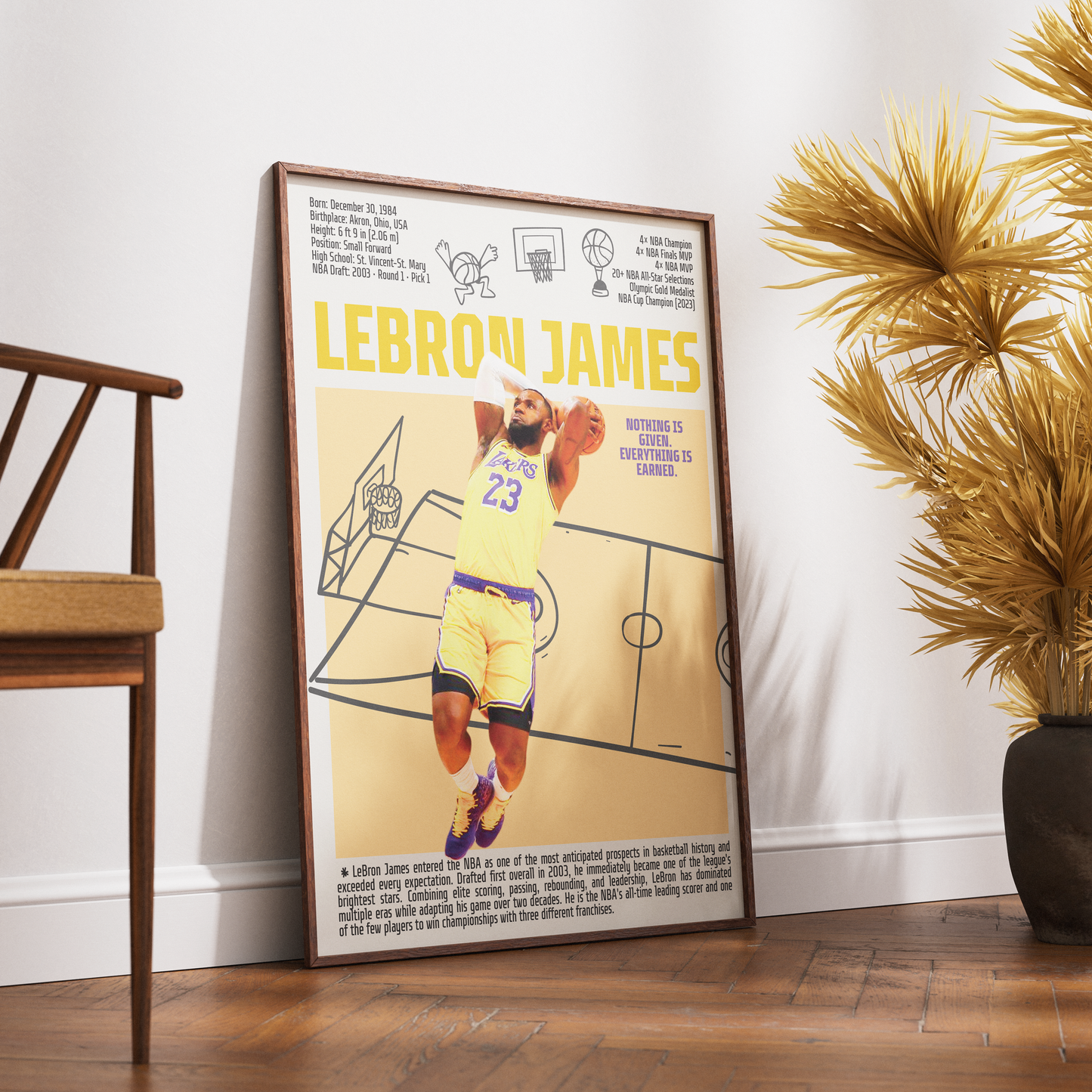 LeBron James Basketball Poster | King James Wall Art Print UK