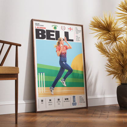 Lauren Bell cricket poster wall art print by 98types