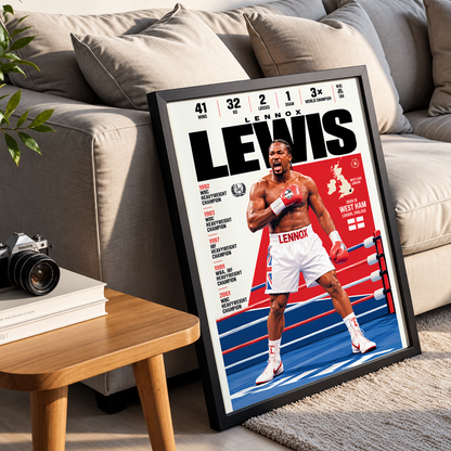Lennox Lewis Poster | The Lion | Boxing Wall Art Print