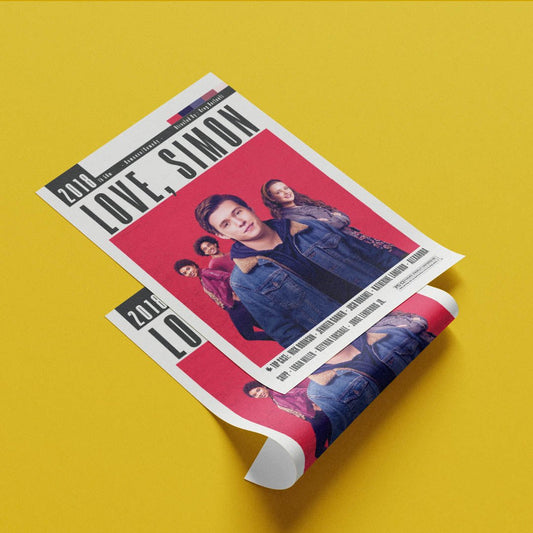 Love Simon 2018 LGBTQ+ film poster — Nick Robinson Simon Spier high school coming out gay teen wall art print UK
 - 98types