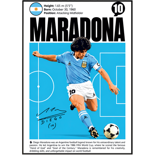 Diego Maradona Poster poster print UK – 98types