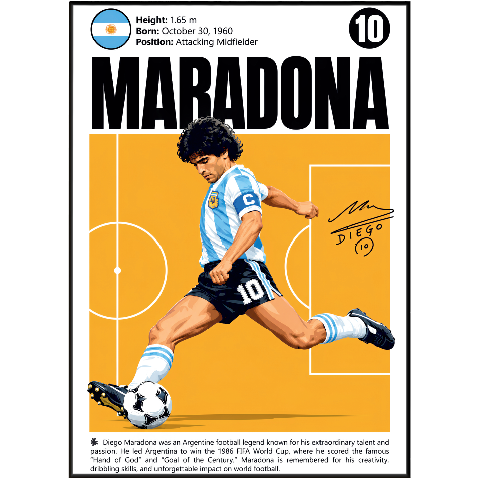 Diego Maradona Poster poster print, view 2 – 98types