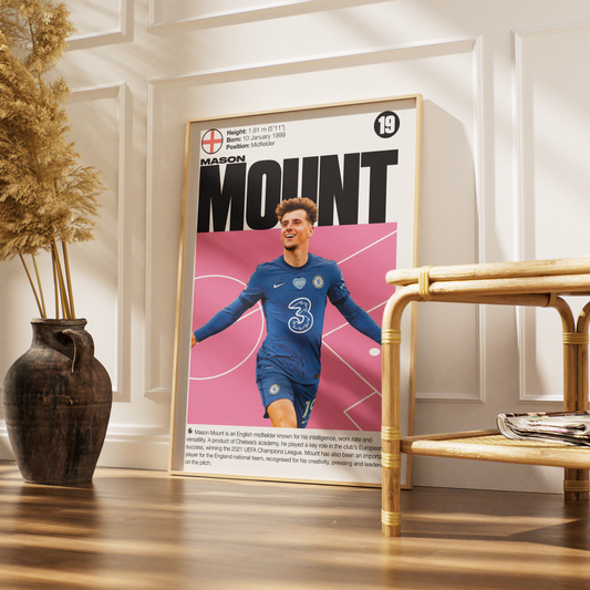 Mason Mount football poster – Mason Mount Chelsea Football Poster – 98types