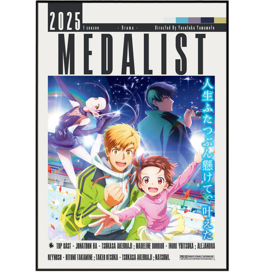 Medalist 2025 anime poster — figure skating sports wall art print UK

