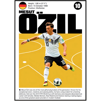 Mesut Özil football poster – Visionary Playmaker Poster – 98types