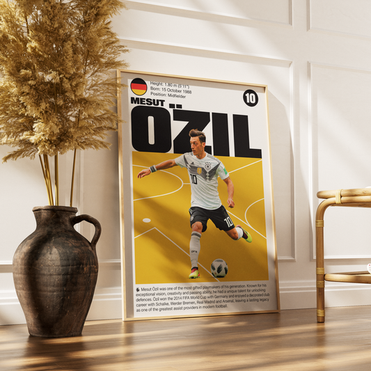 Mesut Özil football poster – Visionary Playmaker Poster – 98types