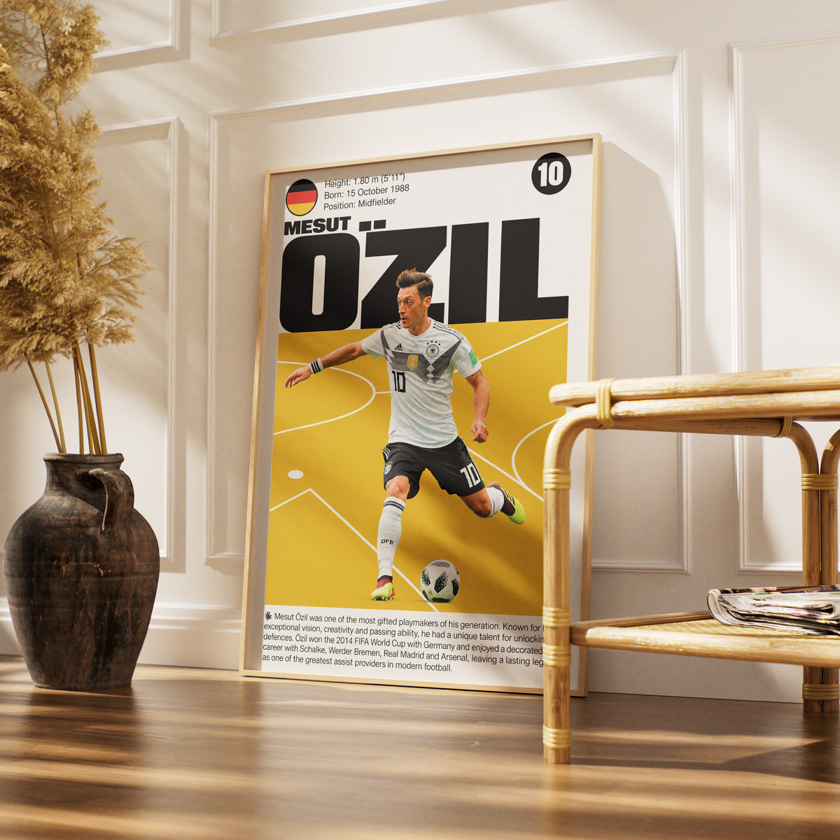 Mesut Özil football poster – Visionary Playmaker Poster – 98types