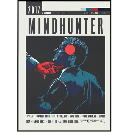 Mindhunter Netflix TV series poster — FBI serial killer profiling wall art print UK
 - 98types