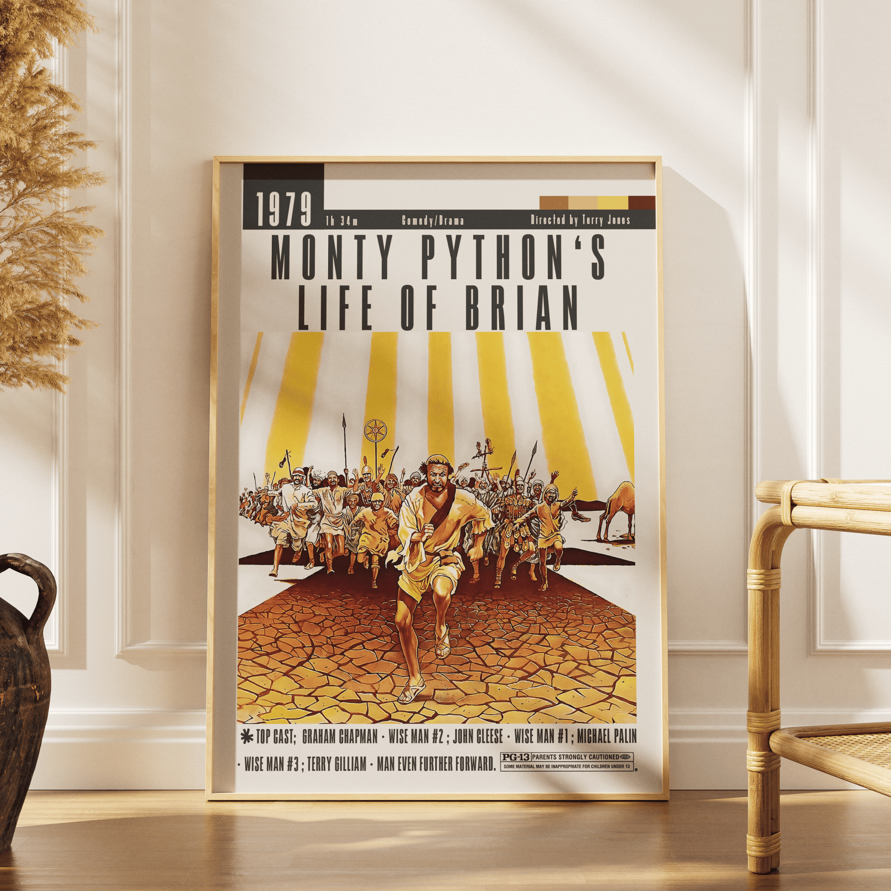 Monty Python Life of Brian 1979 British comedy satire film poster — minimalist wall art print UK
