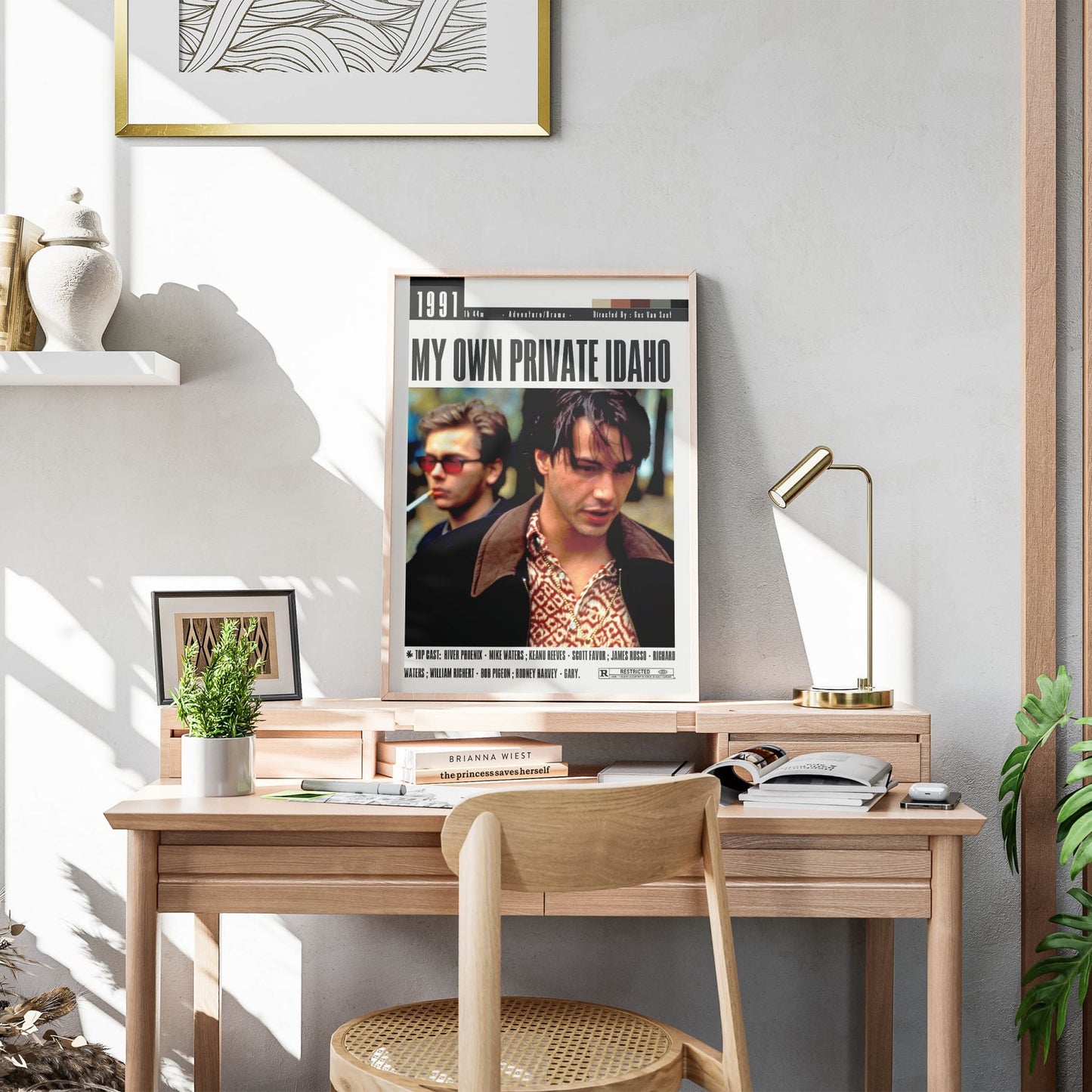My Own Private Idaho 1991 film poster — Gus Van Sant River Phoenix Keanu Reeves narcoleptic hustler road wall art print UK - 98types
