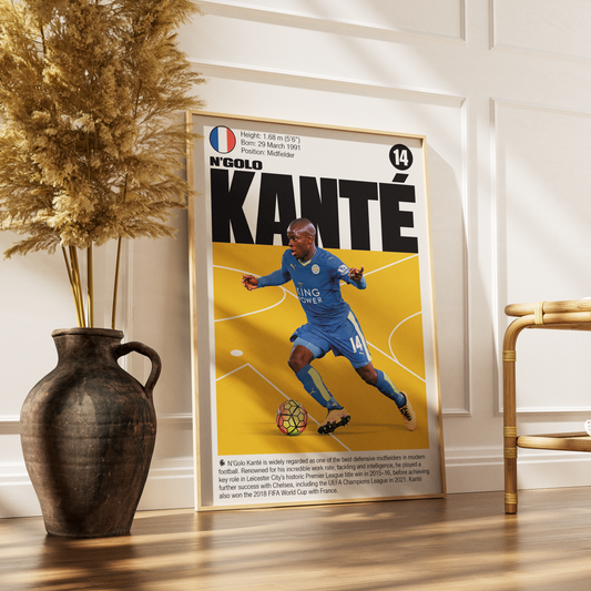 N'Golo Kanté football poster – Midfield Maestro – 98types