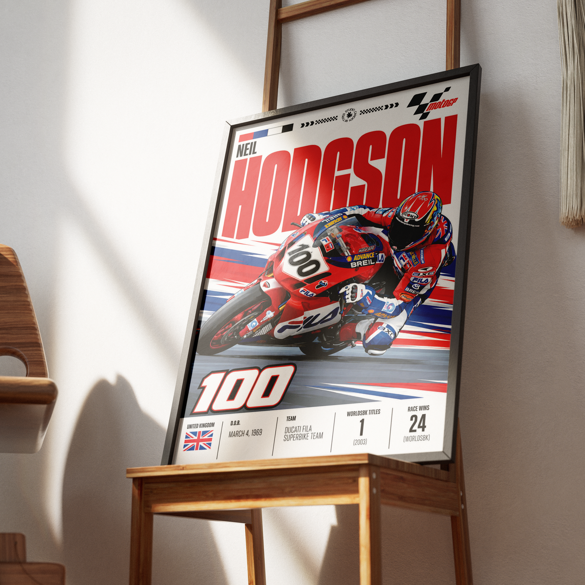 Neil Hodgson Poster | WSBK Champion Wall Art | 98types