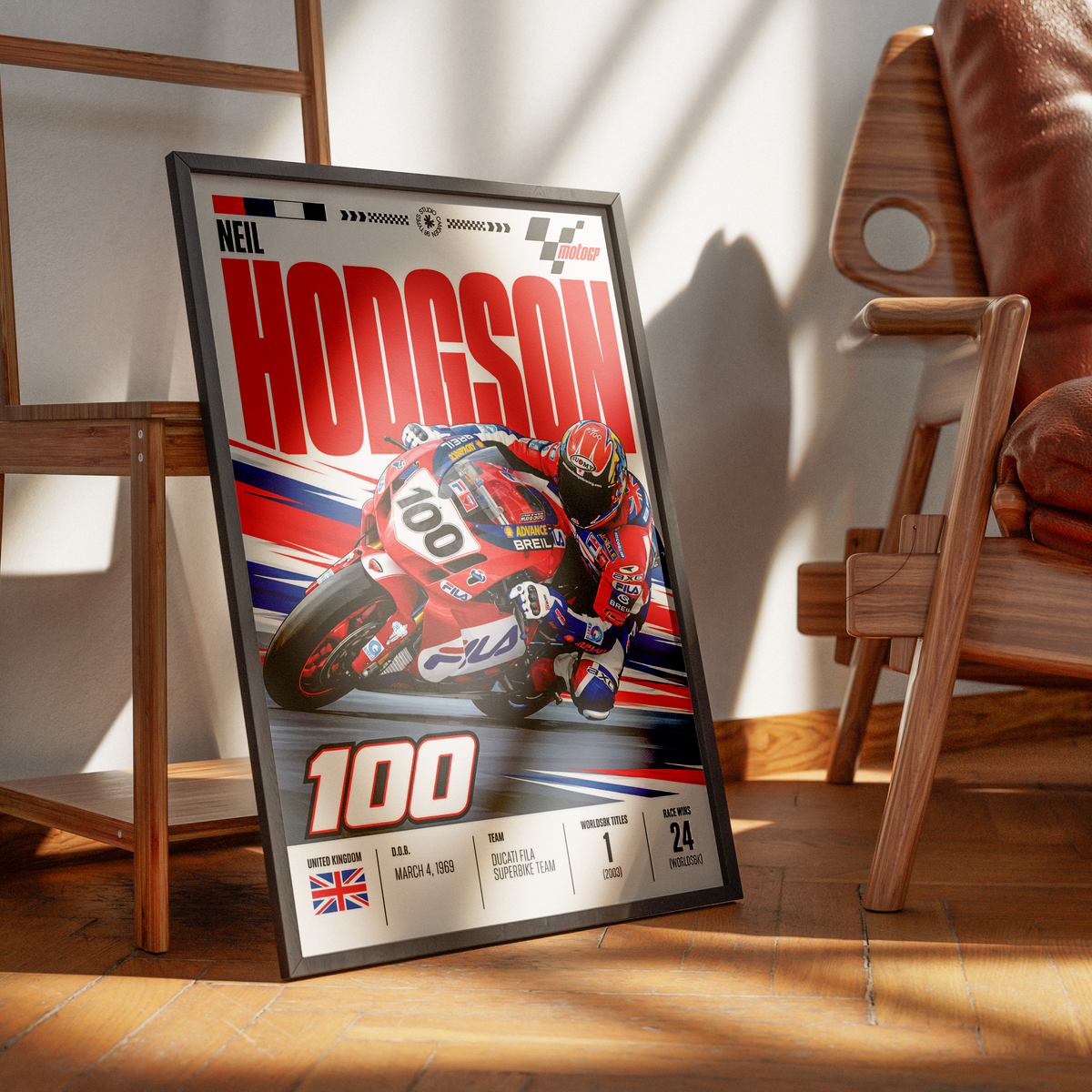Neil Hodgson Poster | WSBK Champion Wall Art | 98types