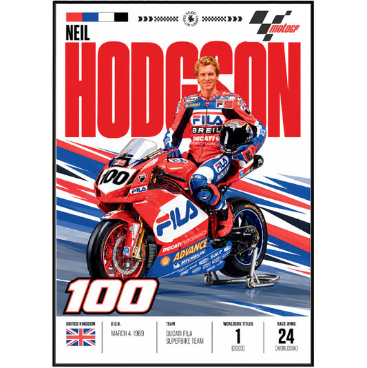 Neil Hodgson Poster | WSBK Champion Wall Art | 98types