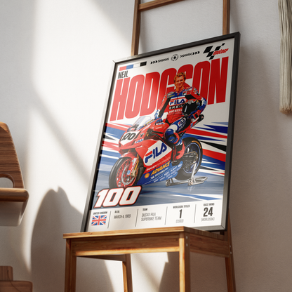 Neil Hodgson Poster | WSBK Champion Wall Art | 98types