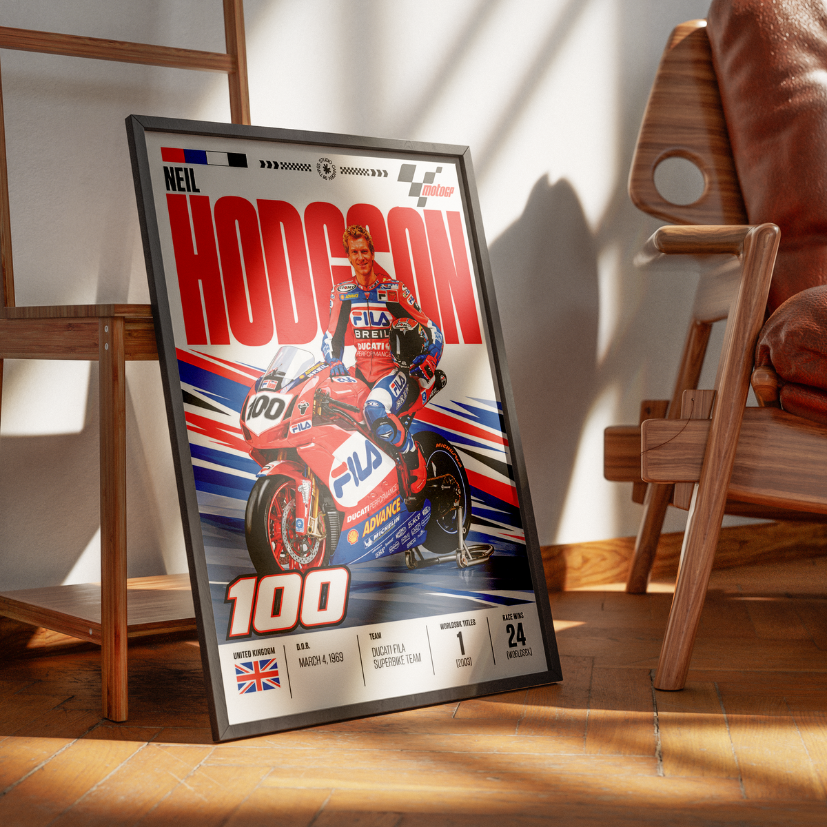 Neil Hodgson Poster | WSBK Champion Wall Art | 98types