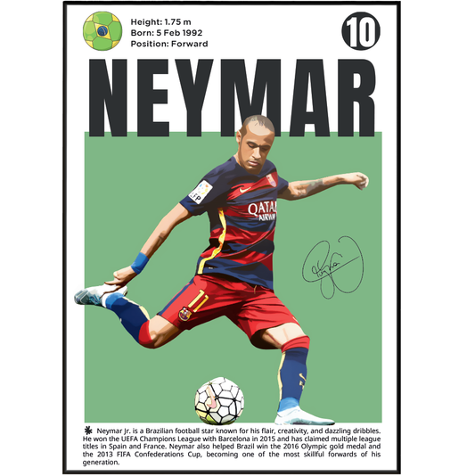 Neymar N10 Football Posters