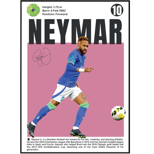 Neymar Football Poster