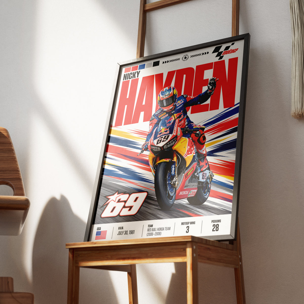 Nicky Hayden Kentucky Kid #69 MotoGP world champion poster