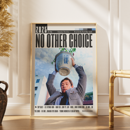 No Other Choice 2025 film poster — minimalist wall art print UK
