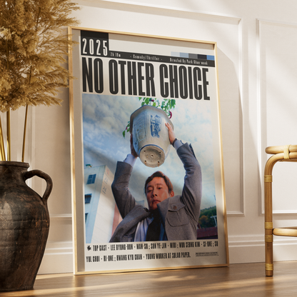 No Other Choice 2025 film poster — minimalist wall art print UK
