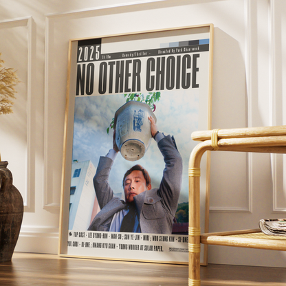 No Other Choice 2025 film poster — minimalist wall art print UK
