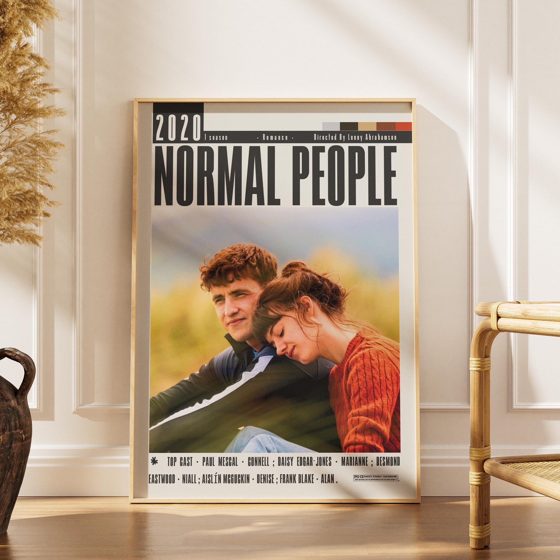 Normal People BBC Three TV series poster — Connell Marianne Sally Rooney wall art print UK
