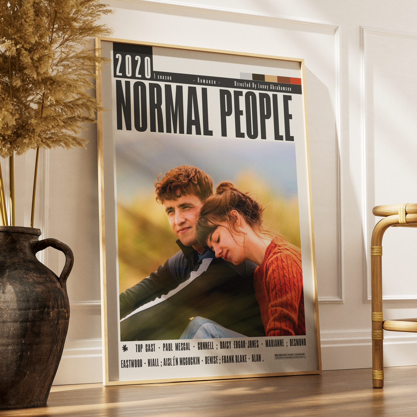 Normal People BBC Three TV series poster — Connell Marianne Sally Rooney wall art print UK

