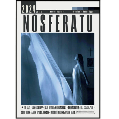 Nosferatu 2024 horror film poster — Robert Eggers Bill Skarsgård Count Orlok gothic vampire wall art print UK

